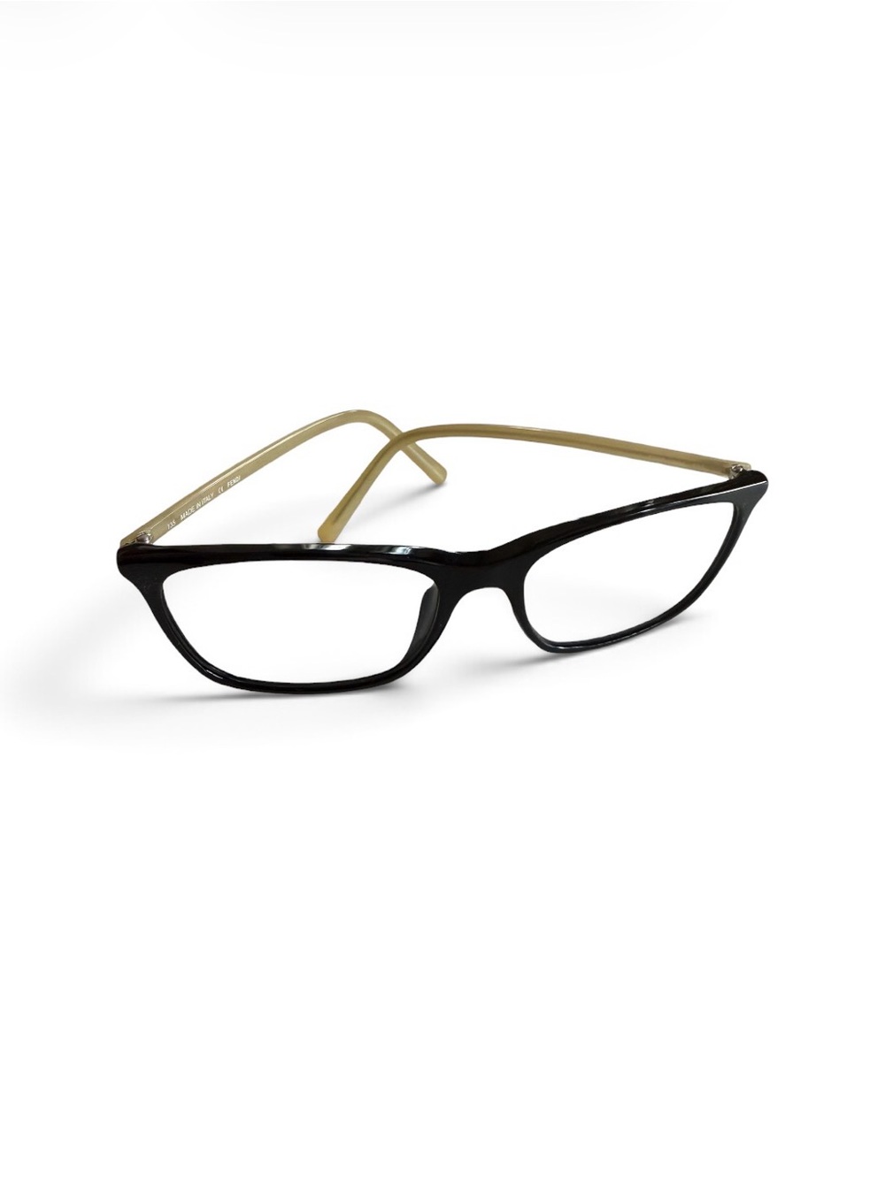Fendi Black Frame eye glasses with Cream Temples